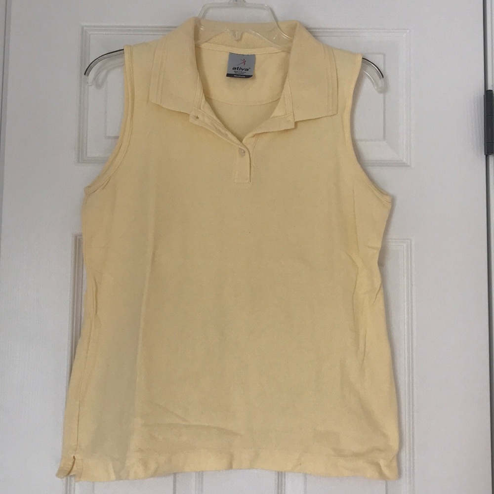 🌞Sunshine Yellow Sleeveless Polo Shirt 🌞